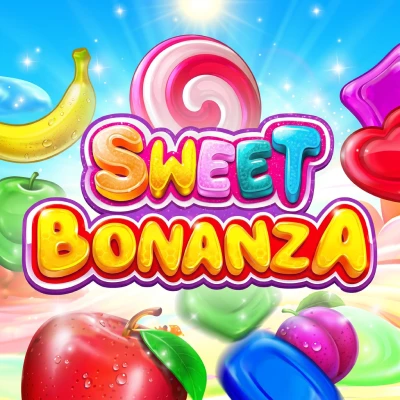 Sweet Bonanza online pokie game tile available at Roospin Australia
